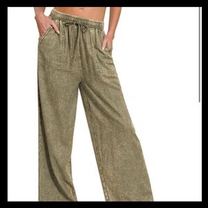 Deep Camel  Wide-Leg Pants Zenana END OF SUMMER SALE 50 OFF